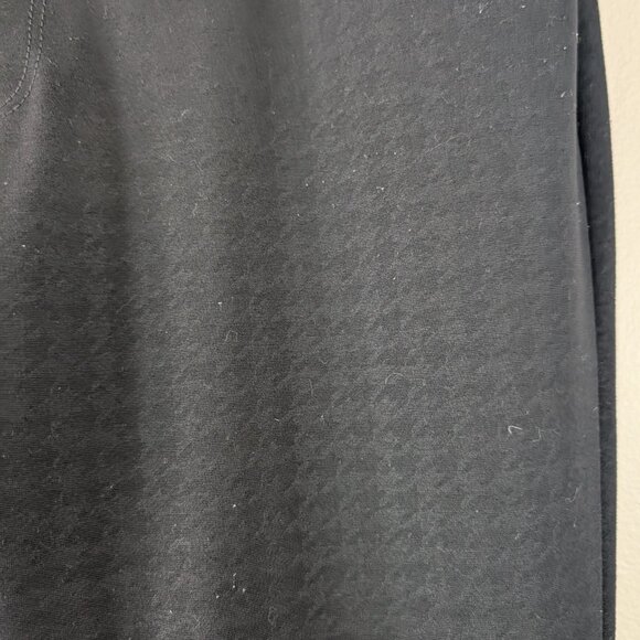 White House Black Market Black Skinny Ankle Pant Zippered Leg Houndstooth Sz 14 - Picture 6 of 16